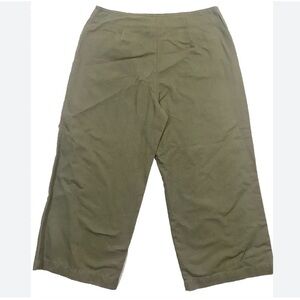 WHITE STAG Olive Green Capri Pants Wide Leg Crop High Rise Womens Plus Size 16